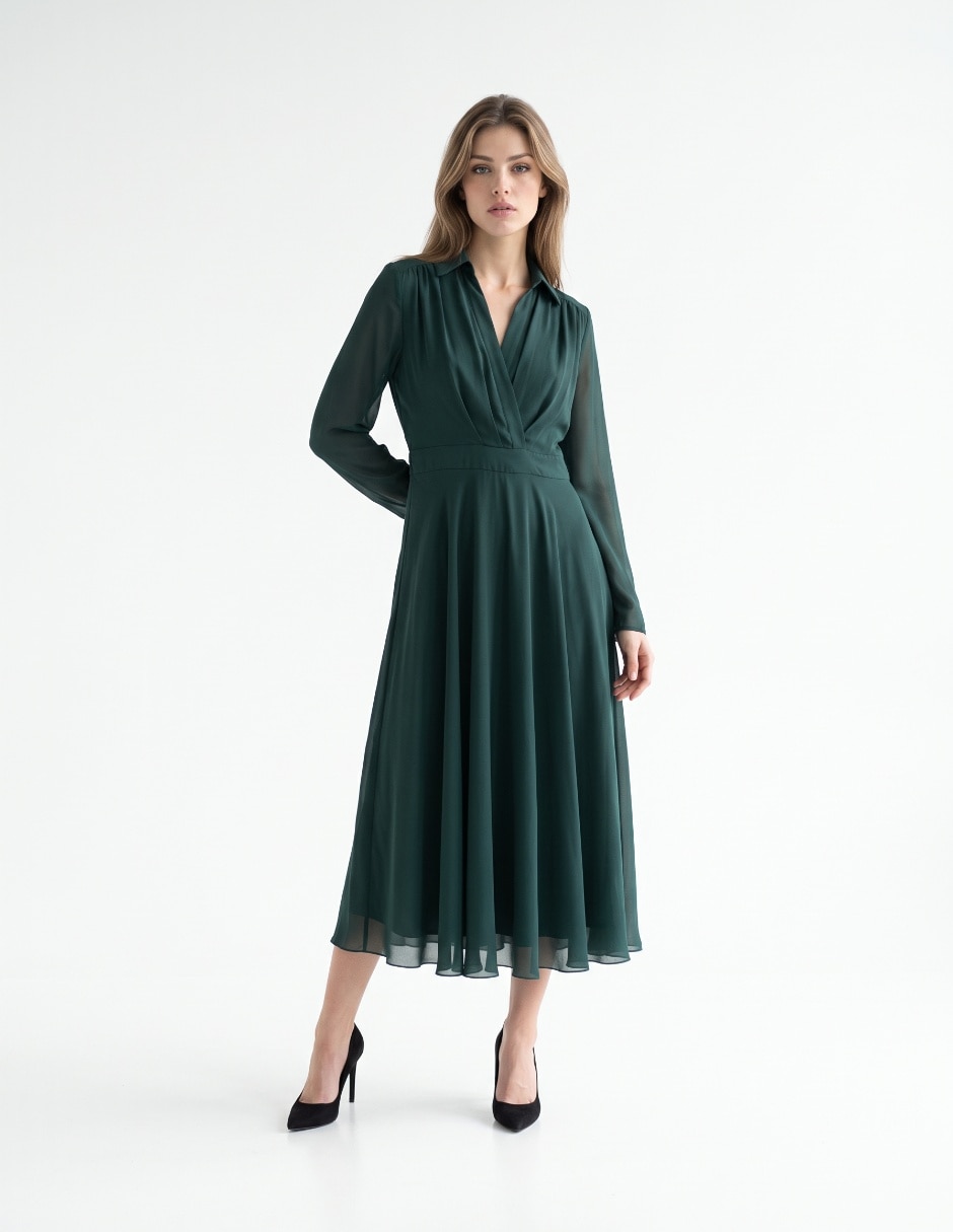 Vestido midi casual para mujer Vestido midi casual para mujer