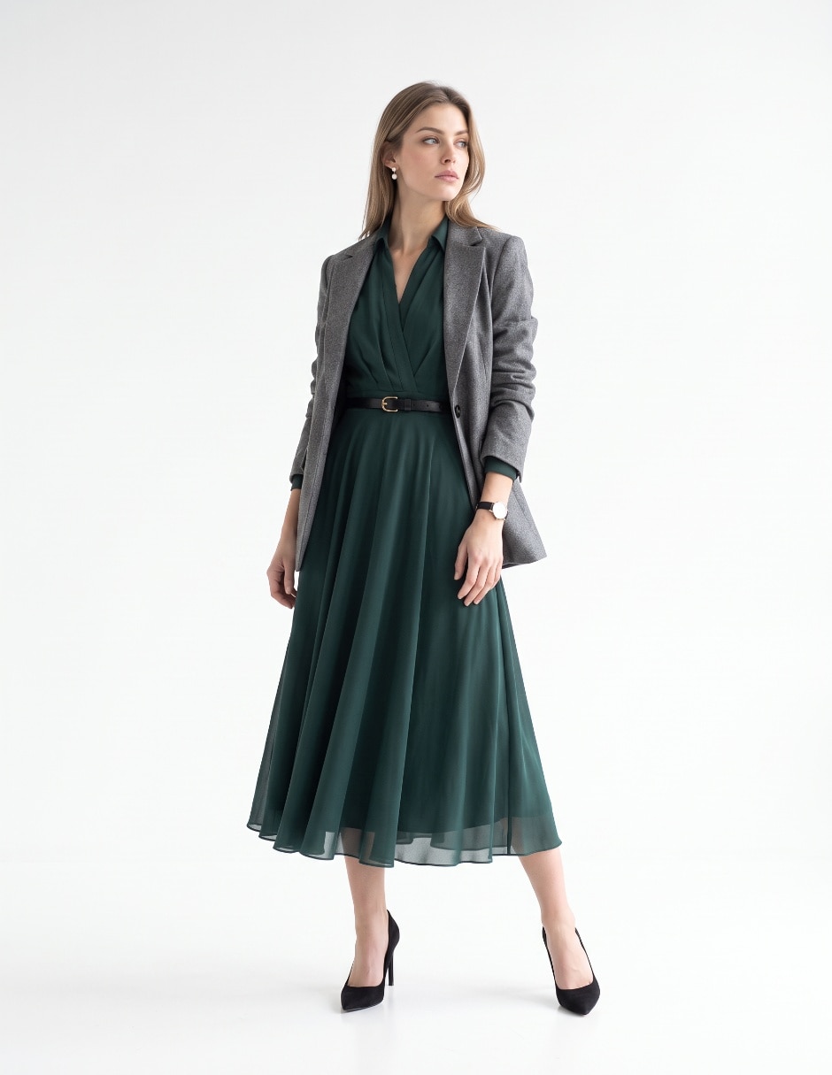 Vestido midi casual para mujer 4