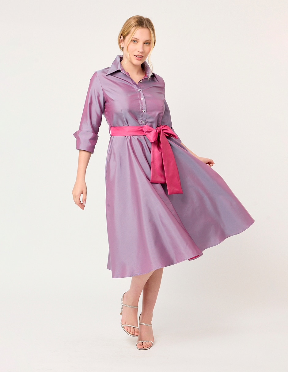 Vestido midi de fiesta bath para mujer 7