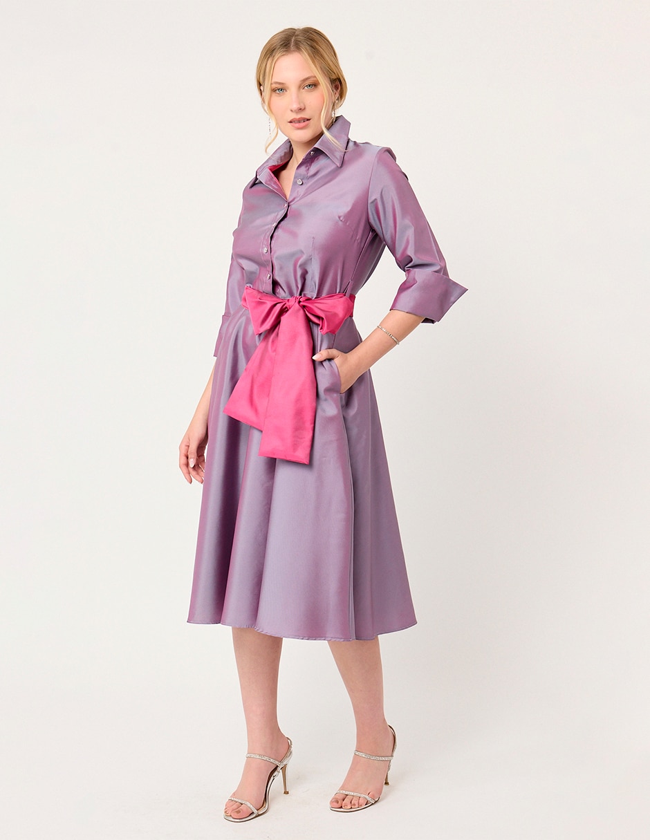 Vestido midi de fiesta bath para mujer 11