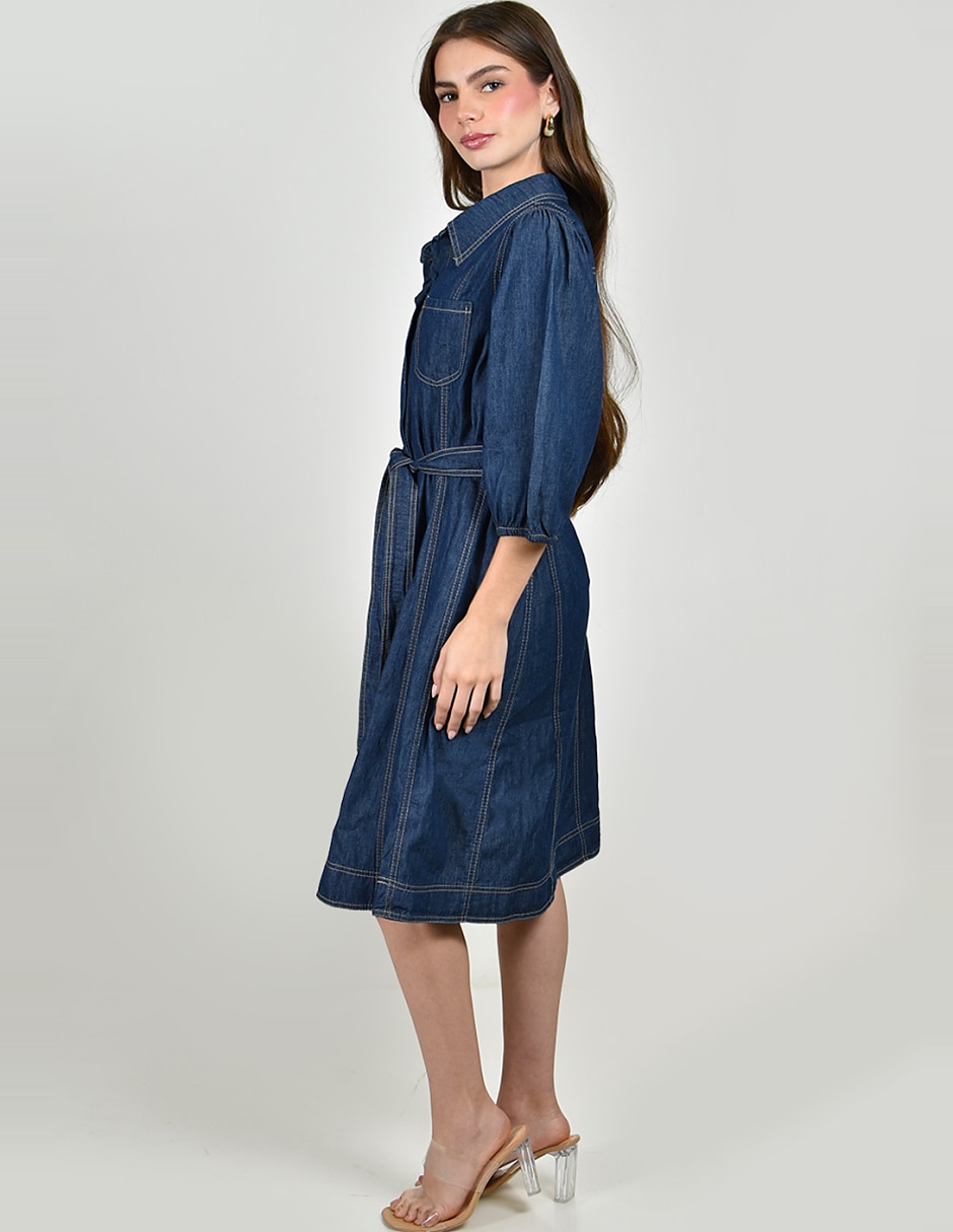Vestido a la rodilla casual para mujer 2