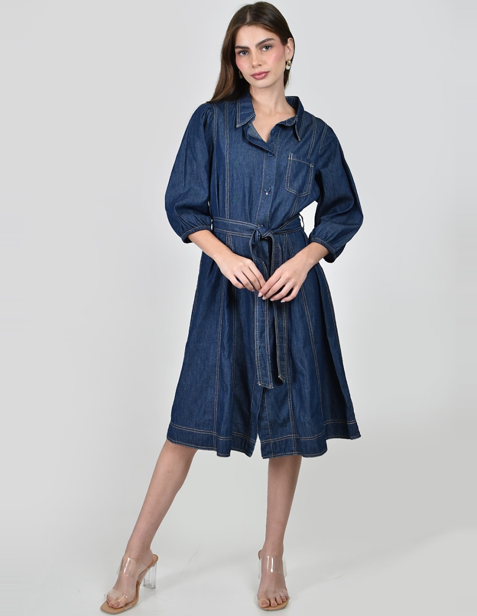Vestido a la rodilla casual para mujer 5