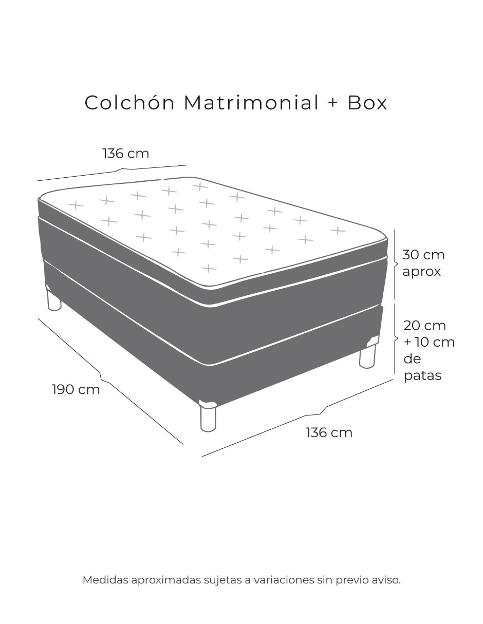 Juego de colchón y box Prestige Box 10