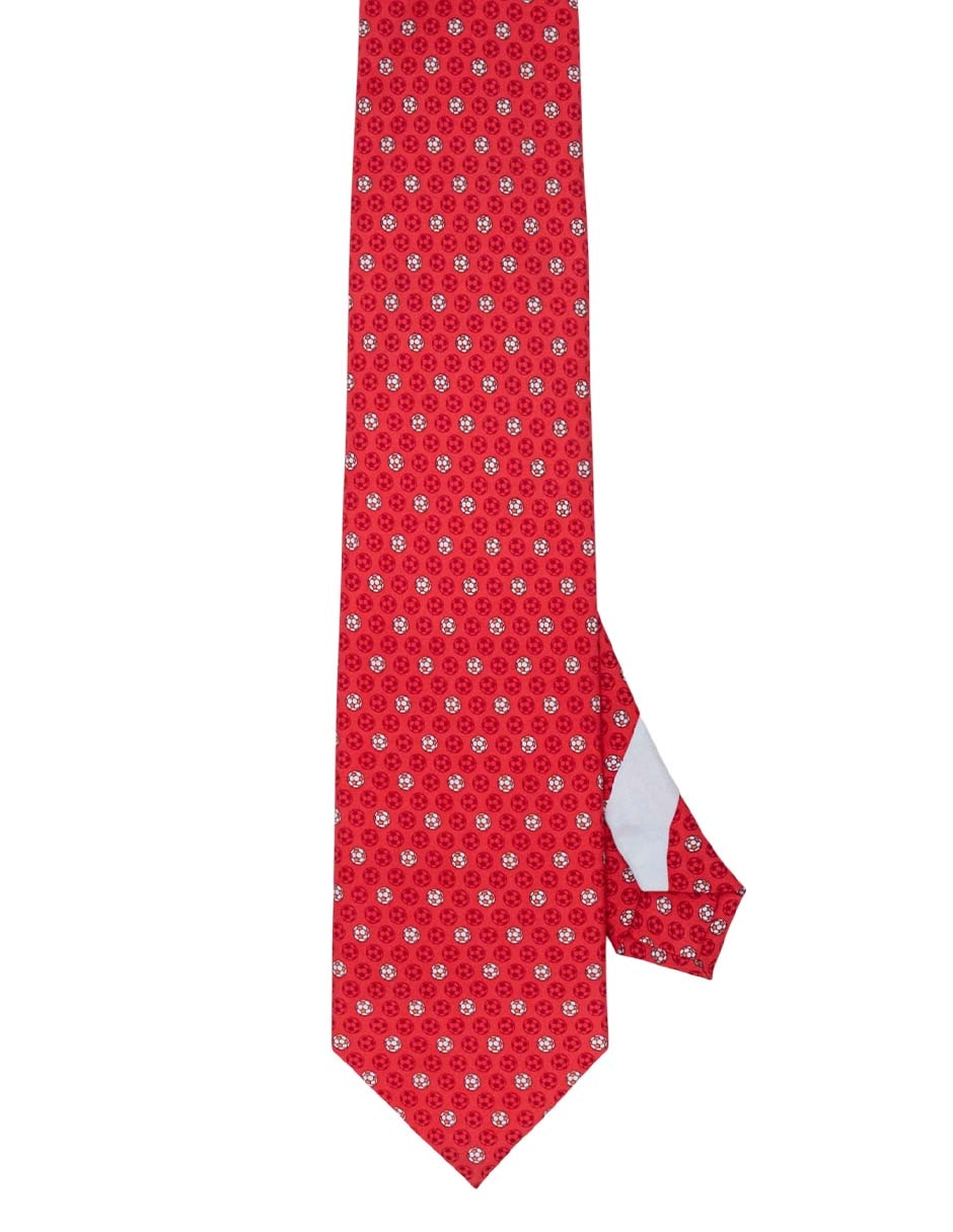 Corbata regular de seda estampado gráfico para hombre 1