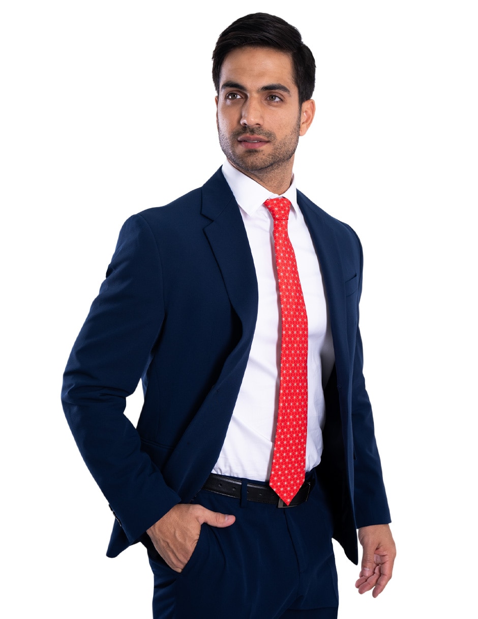 Corbata regular de seda estampado gráfico para hombre