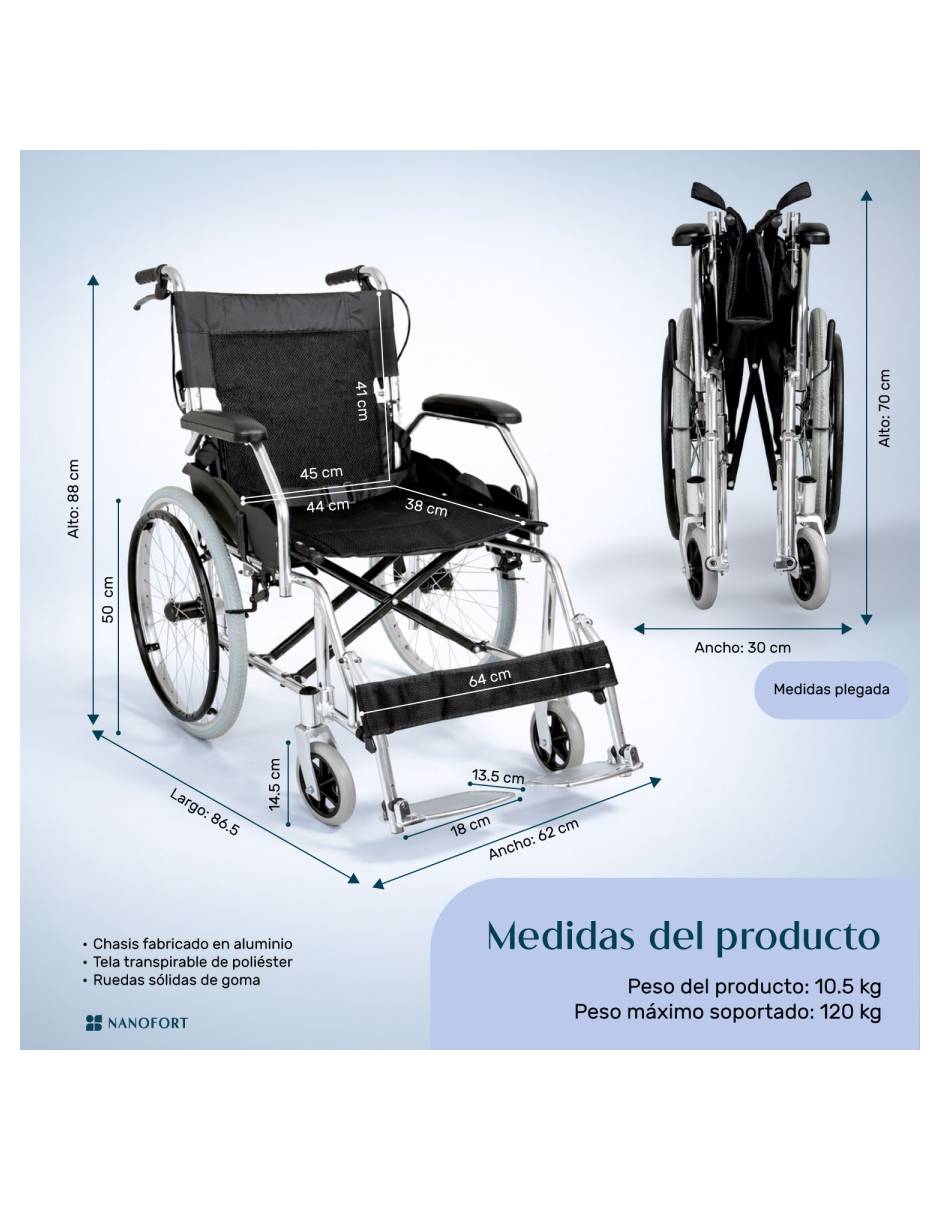 Silla de ruedas mkz-sillalum20ne 9